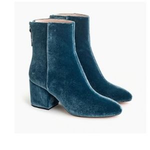 J. Crew Sadie luxe velvet ankle boot